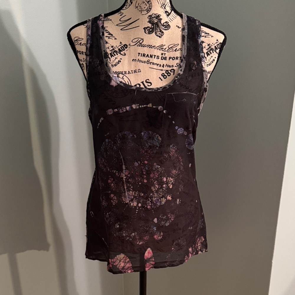 Daytrip Black and Pink Tank Top